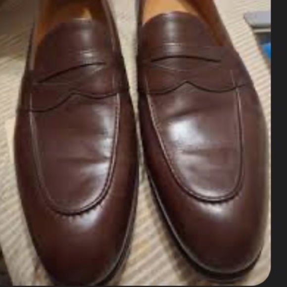 Allen Edmonds Lake Forest Penny Loafers Brown Leather Men’s Size 9.5 - Picture 1 of 12